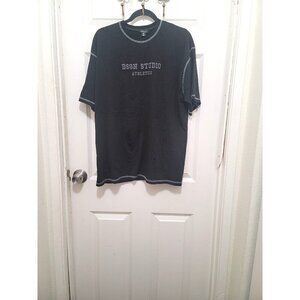 Boohoo Men's Athletics Black Front Embroidery T-Shirt Size 10